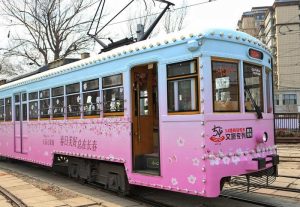 Spring-Themed Tramcar Launched in Changchun